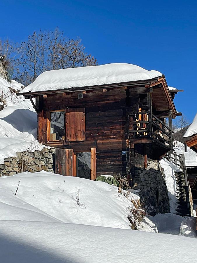 Denkmalgeschuetzter Spycher Total Renoviert Goms Exterior foto